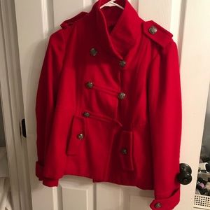 Red pea  coat
